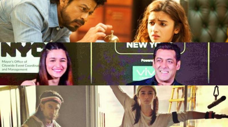 Alia Bhatt with Shah Rukh, Salman Khan and Ranveer Singh.