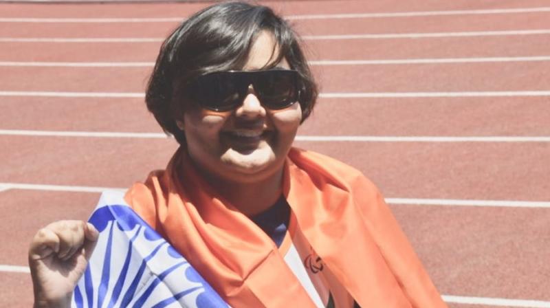 Ekta Bhyan and Narayan Thakur clinched a gold each in womens F32/51 club throw event and mens T35 100m dash respectively. (Photo: Twitter)