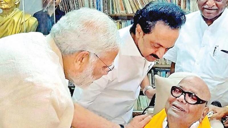 Prime Minister Narendra Modis recent call on DMK patriarch M. Karunanidhi in Chennai to enquire about his health has triggered speculation that the BJP may be trying to keep its Tamil Nadu options open ahead of the next Lok Sabha polls.