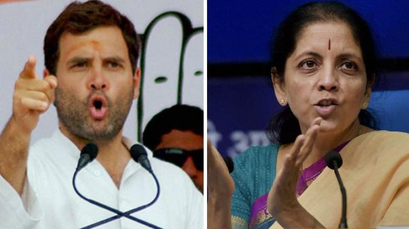 Rahul played on Sitharamans words stating that she should be ashamed of being silenced by the Modi govt. (Photo: PTI/File)