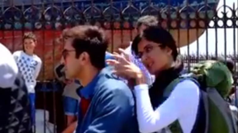 A still from the video. This is the third film of the alleged couple; they were earlier seen together in Ajab Prem Ki Ghazab Kahani and Raajneeti.