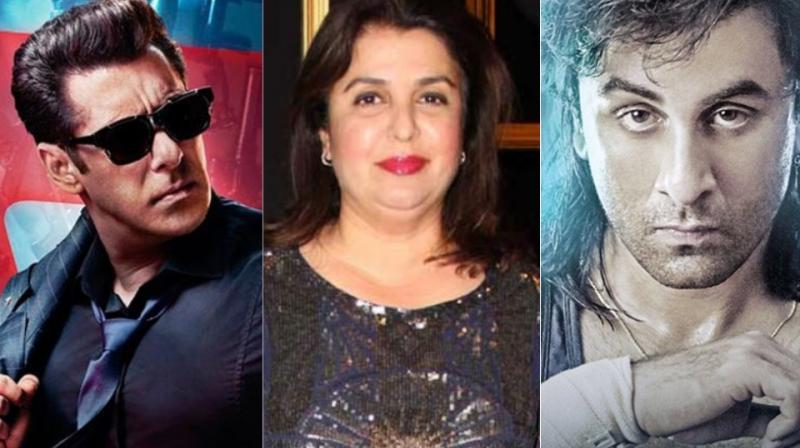 Salman Khan, Farah Khan and Ranbir Kapoor.