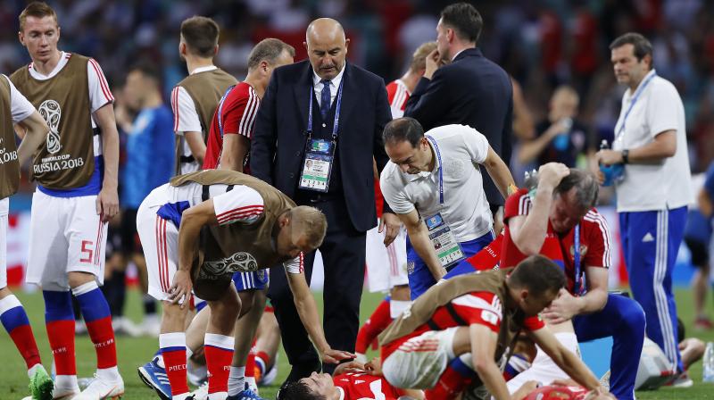 \Luck was against us,\ Russias coach Stanislav Cherchesov said. \My guys feel like conscript soldiers whose term of service was over just when they were preparing to go into battle.\ (Photo: AP)