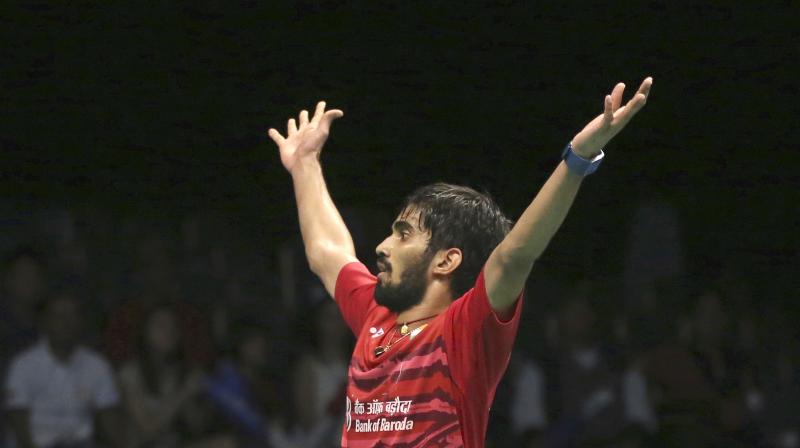Kidambi Srikanth defeated Chen Long 22-20, 21-16 in the Australian Open finals to clinch his fourth Super Series title. (Photo: AP0