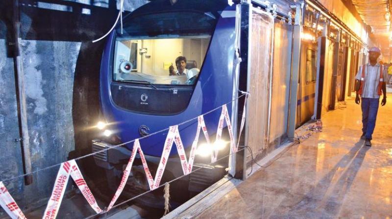The Commissioner of Metro Rail Safety (CMRS) who inspected the first underground corridor on Wednesday and Thursday gave his approval for opening the line for public, senior metro officials said. (Representational image)