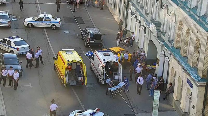 Driver ploughs taxi into Moscow crowd including football fans, 8 injured