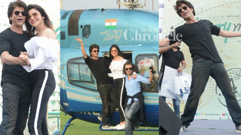 JHMS team takes chopper ride, SRK gets fans swooning at hometown
