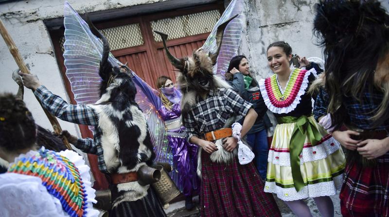 Spaniards celebrate ancient rural carnival in Bielsa