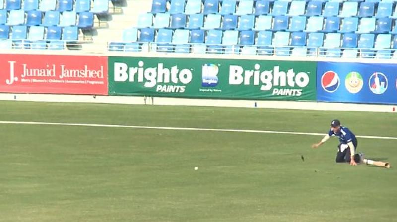 Liam was playing against Pakistan in the final of the ICC Academy Dubai Invitational T20. (Photo: Scree Grab/Youtube)