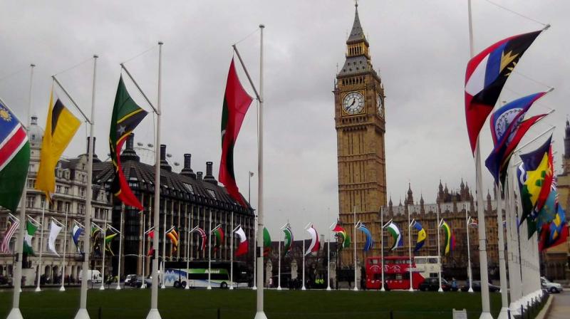 The web portal reported that the UK officials have arranged for a replacement flag to be put up at the Parliament Square. (Photo: ANI | Twitter)