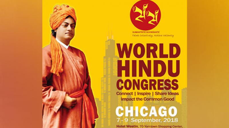 Billed as the biggest-ever gathering of the whos who of the Hindu community across the globe, the World Hindu Congress from September 7 to 9 is being held to commemorate 125 years of Swami Vivekanandas historic Chicago address on September 11, 1893. (Photo: Facebook | WorldHinduCongress)