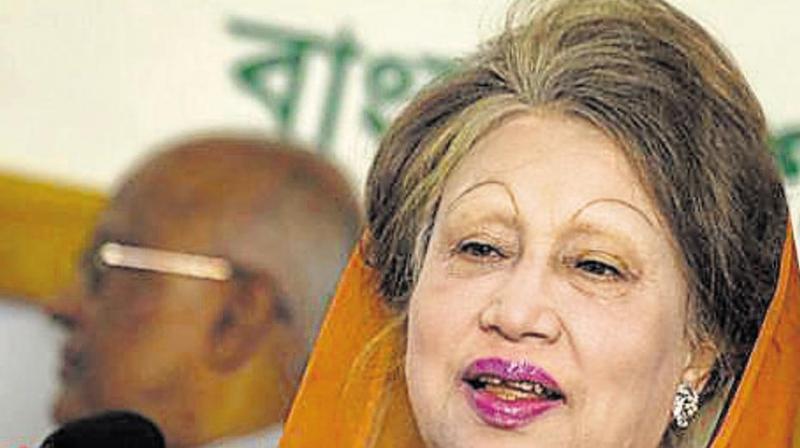 The BNP chief was jailed for five years on February 8 over the embezzlement of 21 million taka (about USD 2,50,000) in foreign donations meant for the Zia Orphanage Trust, named after her husband late Ziaur Rahman, a military ruler-turned-politician. (Photo: AFP)