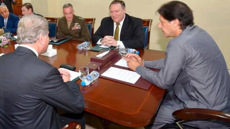 Pompeo held meetings with Khan, Pakistans foreign minister Shah Mahmood Qureshi and the powerful Army Chief Gen. Qamar Javed Bajwa. (Photo: AP)