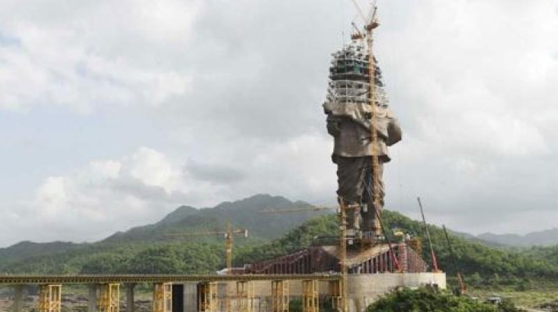 It has been called as statue of unity by the Gujarat government. (Photo: AFP)
