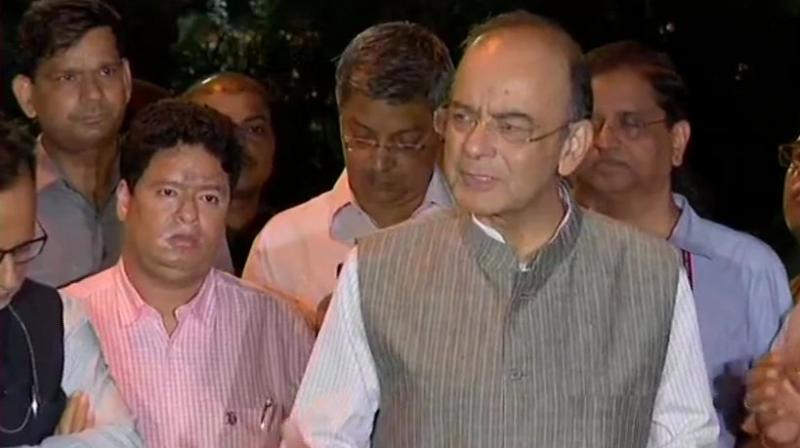 Jaitley also exuded confidence of surpassing the Rs 1 lakh crore target from disinvestment proceeds. (Photo: ANI | Twitter)