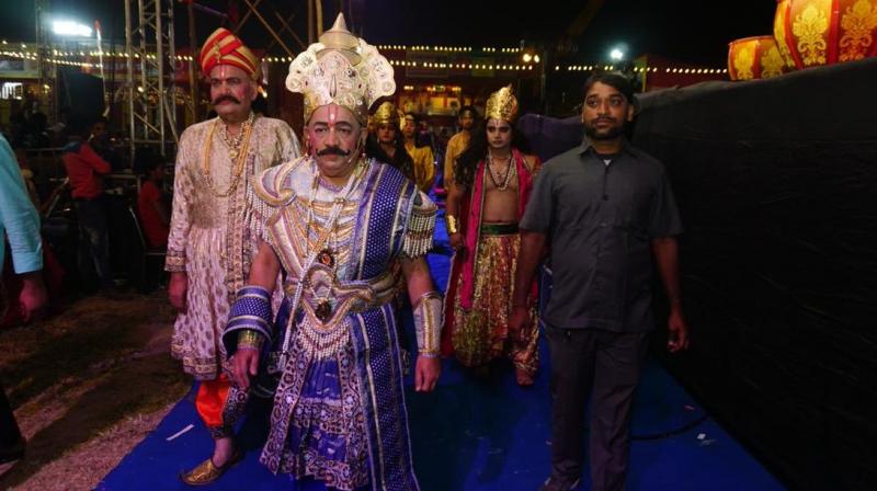 Before, the start of the programme, the minister also tweeted that he was going to play the role of King Janak, father of Sita. (Photo: @drharshvardhan | Twitter)