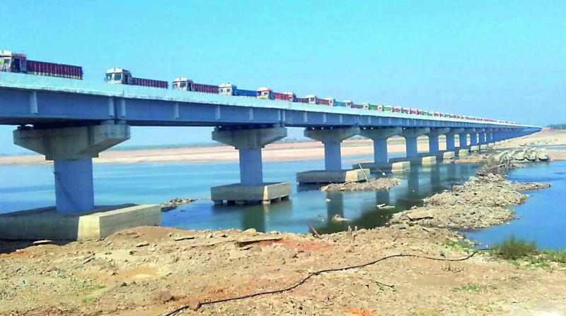 The 1.6 km interstate bridge constructed on River Godavari between Gadchiroli district of Maharashtra and Mahadevpur mandal of old Karimnagar.  DC