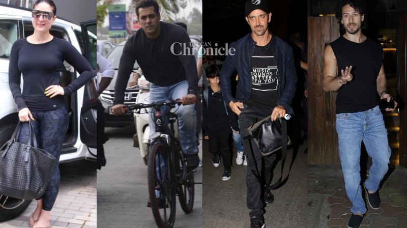 Salman goes on a bicycle ride, Hrithik takes his kids out, others get snapped