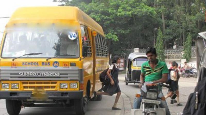 Over 50 students of a private school from Anakapalle miraculously escaped death in a road accident that involved three school buses on the Yarada hill under New Port Police station limits. (Representational image)