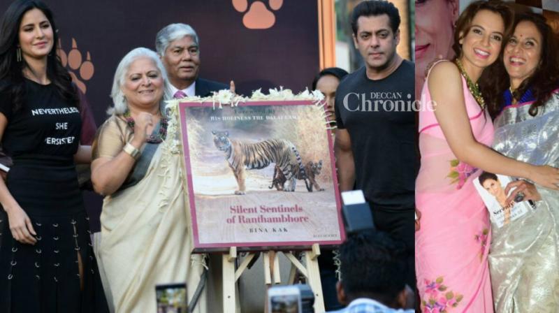 Salman launches onscreen mothers book; Kangana backs Shobhaas venture