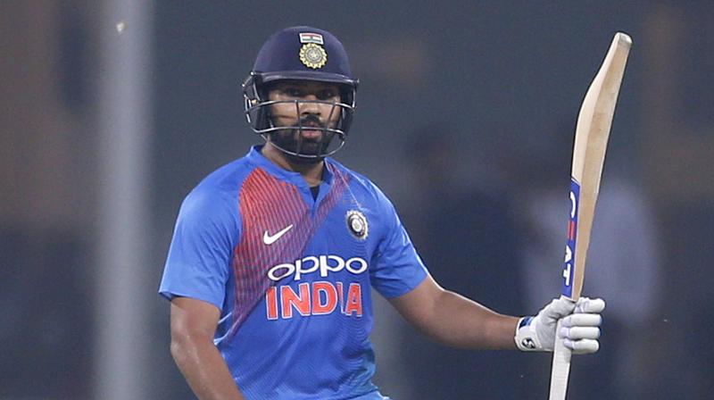 Rohit Sharma smashed his fourth Twenty20 international century -- the most by any batsman in the format -- to set up Indias convincing 71-run series-clinching win over West indies. (Photo: AP)