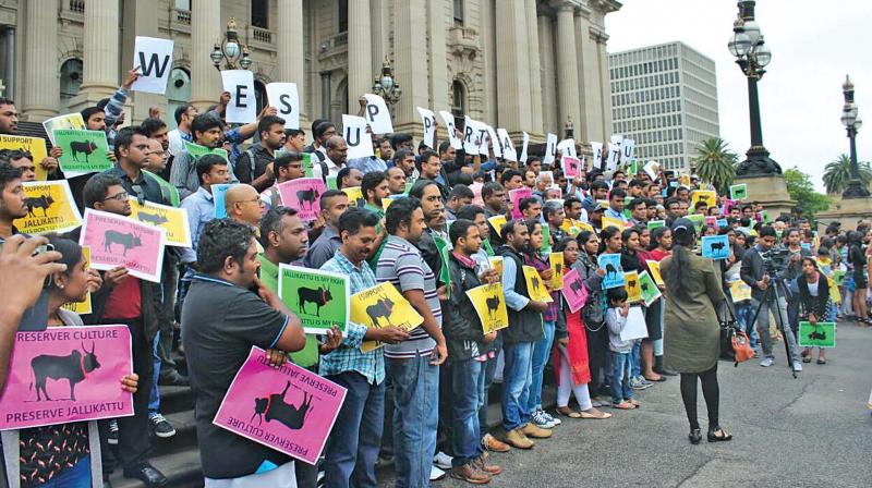 A protest by Tamils residing in Melbourne, Australia.