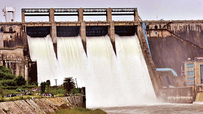 The water level reached the threshhold level and 6500 cusecs of water was released from Bhadra dam, near Shivamogga on Tuesday	  KPN