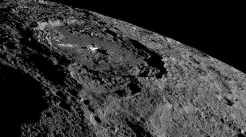 NASAs Dawn spacecraft image of the limb of dwarf planet Ceres shows a section of the northern hemisphere in this image on October 17, 2016.  (Photo: NASA)