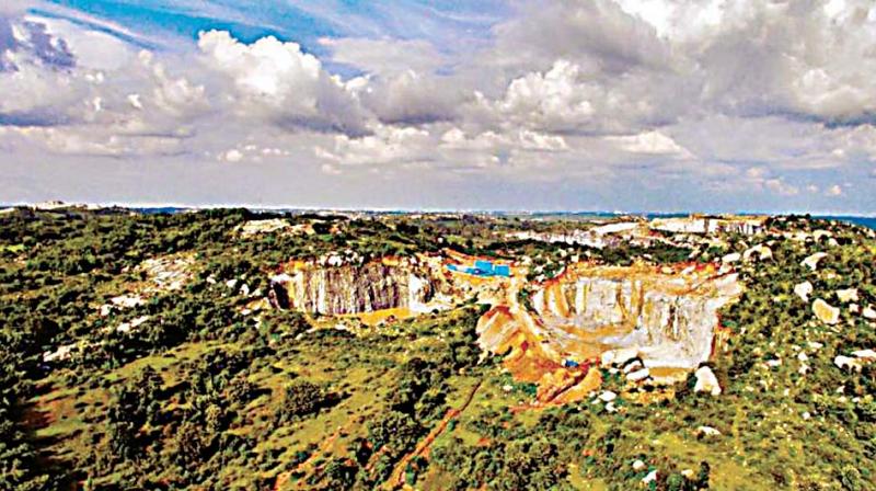 File photo of illegal mining at Bannerghatta National Park