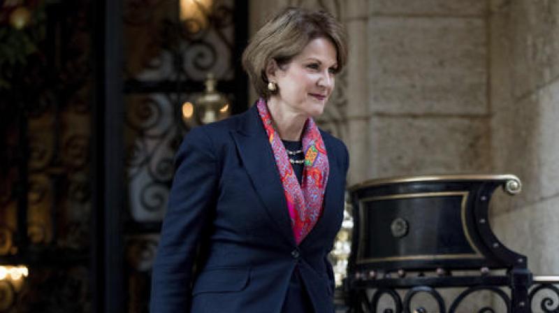 Lockheed Martin CEO Marillyn Hewson departs after meeting with President-elect Donald Trump at Mar-a-Lago, in Palm Beach. (Photo: AP)