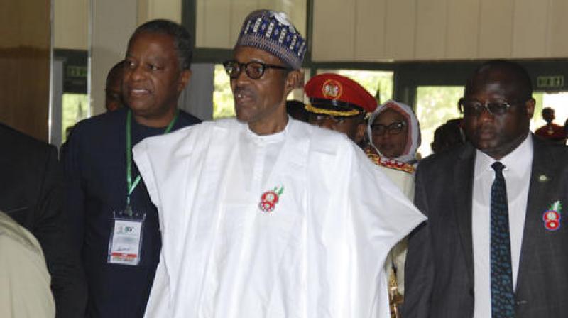 Nigeria President Muhammadu Buhari, arrives for the Economic Community Of West African States, ECOWAS, Heads of State and Government summit in Abuja. (Photo: AP)