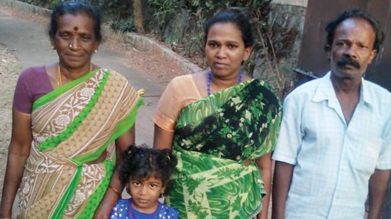 Nirmala (middle) with her relatives at the Mental Health Centre at Kuthiravattam in Kozhikode  on Wednesday