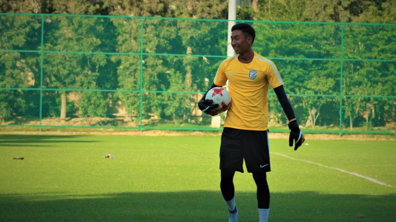 Dheeraj was also a member of the Indian team that won the U-16 SAFF Championships in Kathmandu in 2013. (Photo: Twitter)