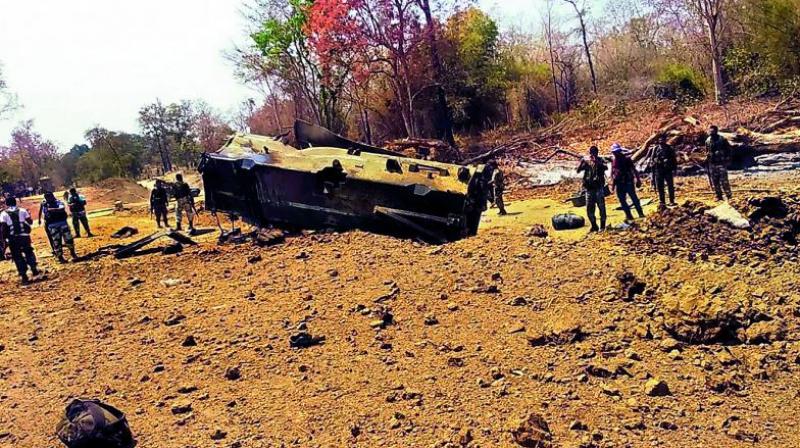 Nine CRPF jawans were killed in an IED blast of a Mine-Protected Vehicle (MPV) triggered by Maoists in Kistaram jungle of South Bastar.