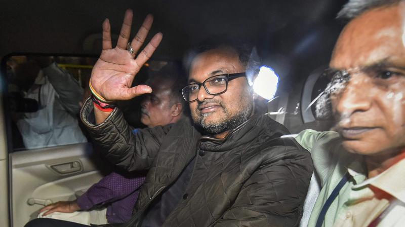 Karti, who was arrested by the CBI at Chennai Airport on February 28. (Photo: PTI/File)