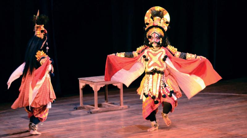 An all-women Yakshagana troupe performing at EQUAL
