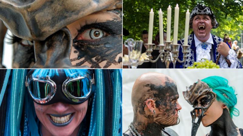 Germans celebrate worlds largest gothic festival in eccentric wear