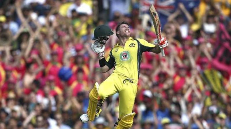 David Warner became the first Australian to score six one-day centuries in a calendar year. (Photo: AP)