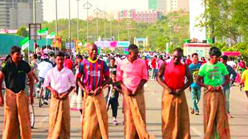 A file picture of sack race conducted in Hyderabad.