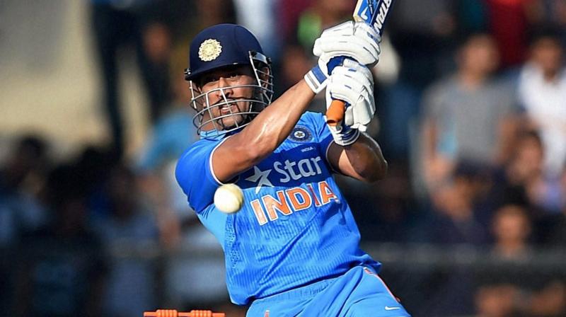 MS Dhoni took his time to get set, but soon got into the action, scoring a quickfire unbeaten 68 from 40 balls, hitting eight boundaries, and two sixes. (Photo: PTI)