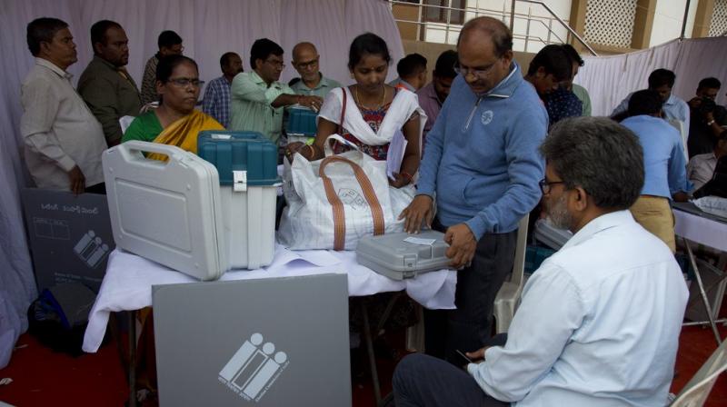 The Election Commission has banned use of mobile phones inside polling stations. (Photo: AP)