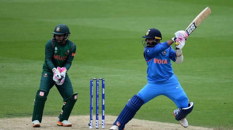 Dinesh Karthik staked a claim for a place in the middle-order by scoring a stylish 94 in Indias big win over Bangladesh in their second warm-up game. (Photo: AFP)
