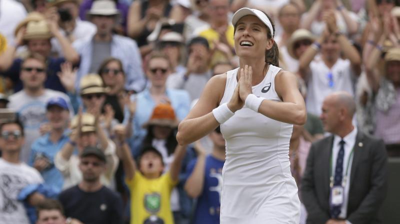Johanna Konta had previously won only one match in five Wimbledon appearances but now suddenly finds herself with a realistic chance of winning it and becoming the first home champion since Virginia Wade 40 years ago. (Photo: AP)