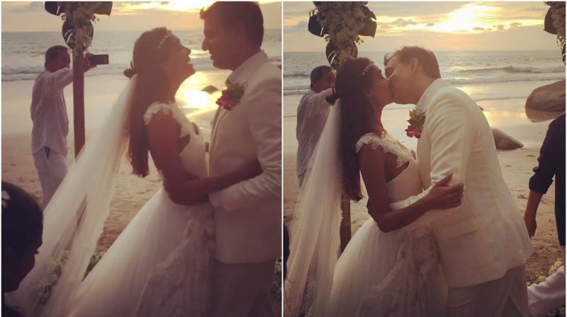 Lisas sister Malika Haydon shared the pictures from the couples wedding.