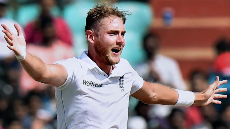 Broad delivered a couple of accurate leg-cutters to dismiss Ajinkya Rahane and Ravichandran Ashwin en route to figures of 4/33. (Photo: PTI)