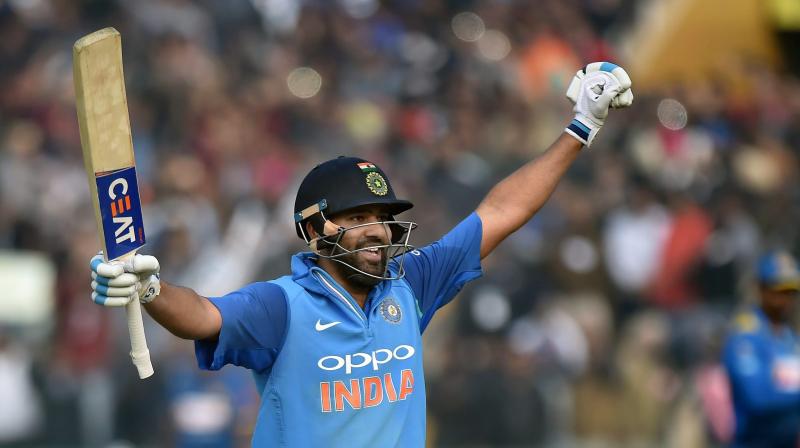 Though Rohit Sharma has enjoyed a career-high ranking of third in February 2016, he reached a personal high of 825 points after the second match in Mohali when he struck an unbeaten 208, his third ODI double-century.(Photo: PTI)