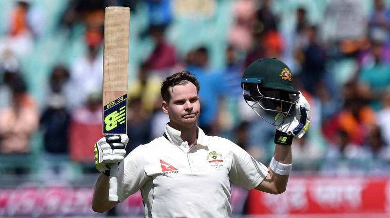 Steve Smith notched up his 20th Test century on day one of the fourth and final Test against India in Dharamsala. (Photo: PTI)