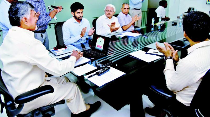 CM N. Chandrababu Naidu virtually laying foundation for Ramco cements plant situated in Kurnool district.