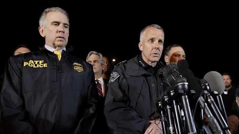 When members of the SWAT team approached, the suspect detonated an explosive device inside the vehicle, the police chief said. The blast knocked back one officer, while a second officer fired his weapon, Manley said. (Photo: AP)