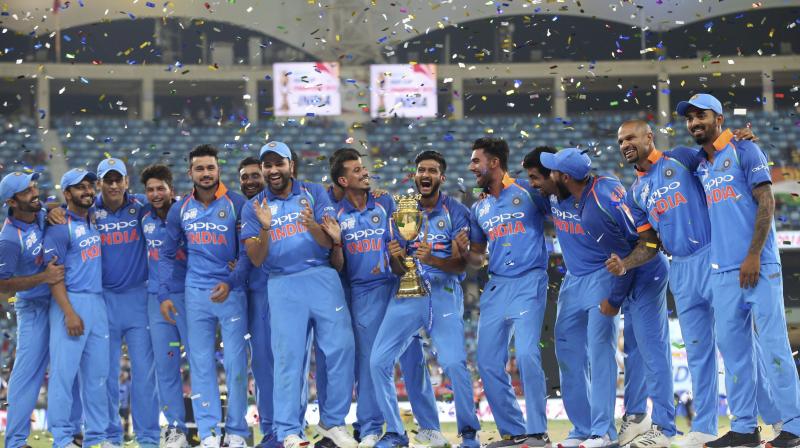 \I will give the credit to the whole team. Individuals come and perform well, some players play the series well, some players cannot perform as desired but eventually Ill say that I feel happy after seeing the team effort,\ said Sachin Tendulkar after Indias Asia Cup triumph. (Photo: AP)